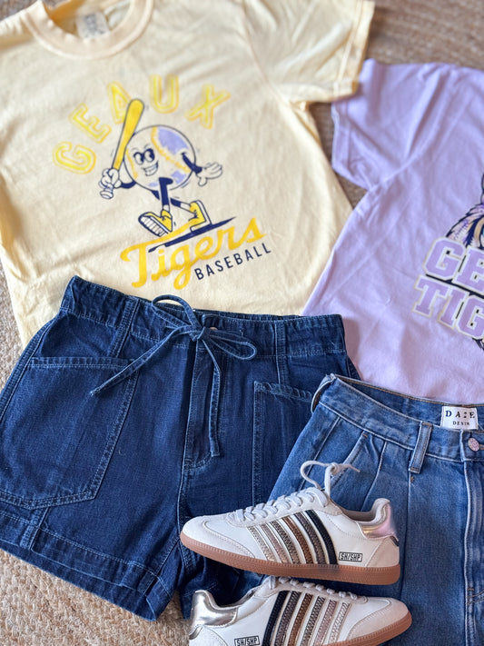 Geaux Tigers Baseball Graphic Tee - Butter