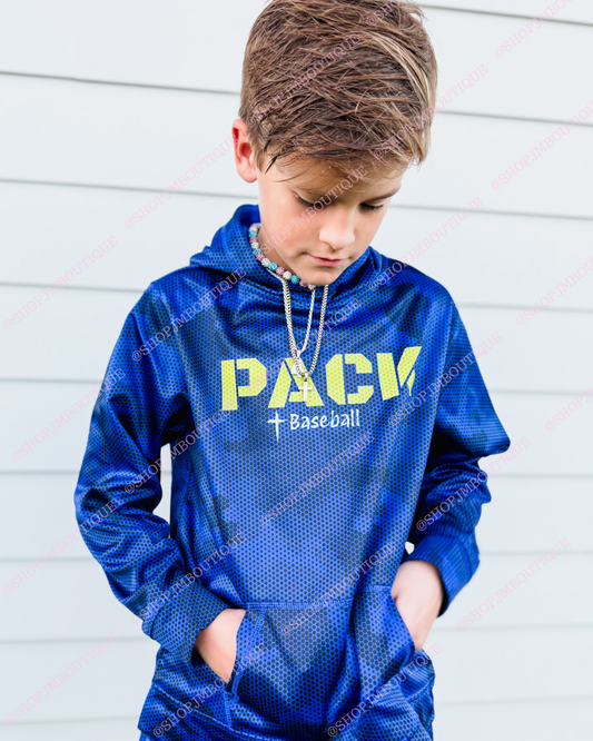 PRE ORDER Design 25 - Youth Camo Fleece Hoodie - True Royal