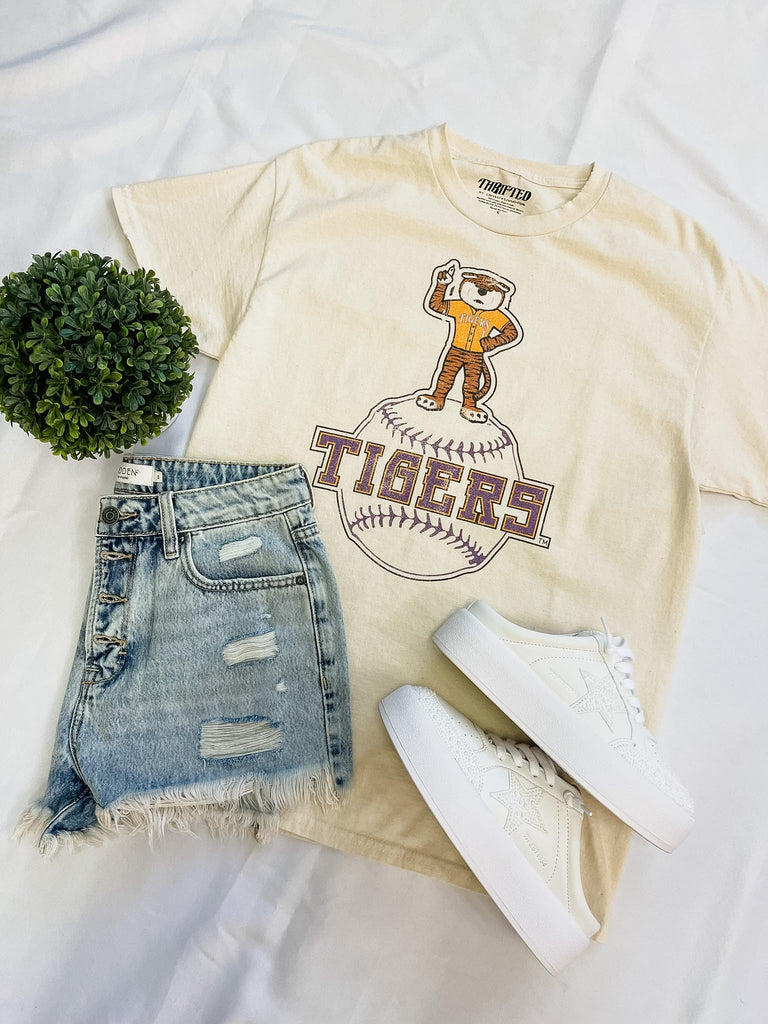 Licensed LSU Tigers Mascot Baseball Tee
