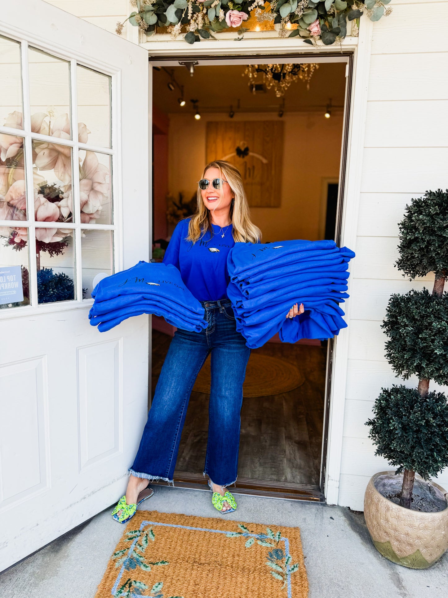 JM + Live Oak Sweatshirt - Royal - Youth