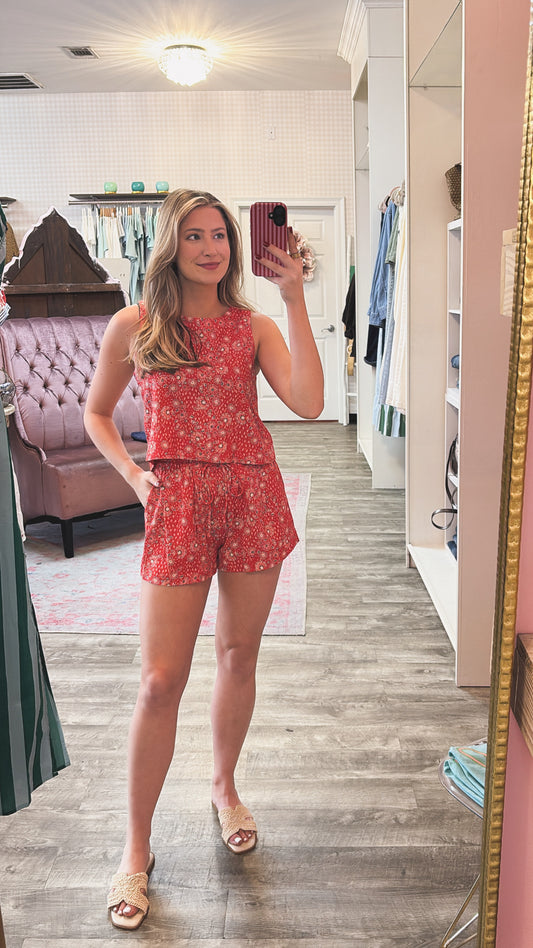 Firecracker Shorts - Red Multi