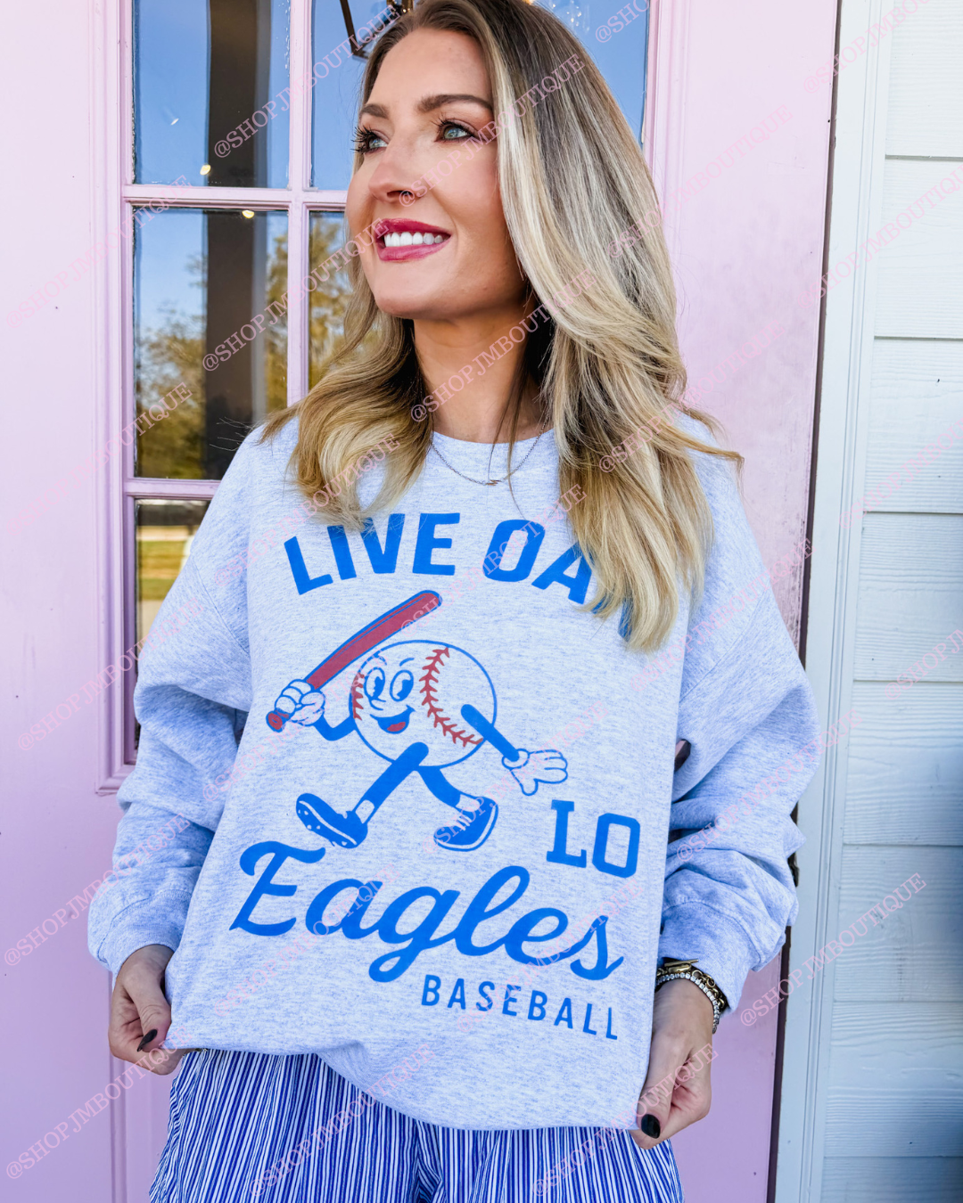 PRE-ORDER LO BASEBALL - DESIGN 10 - UNISEX SWEATSHIRT - ASH
