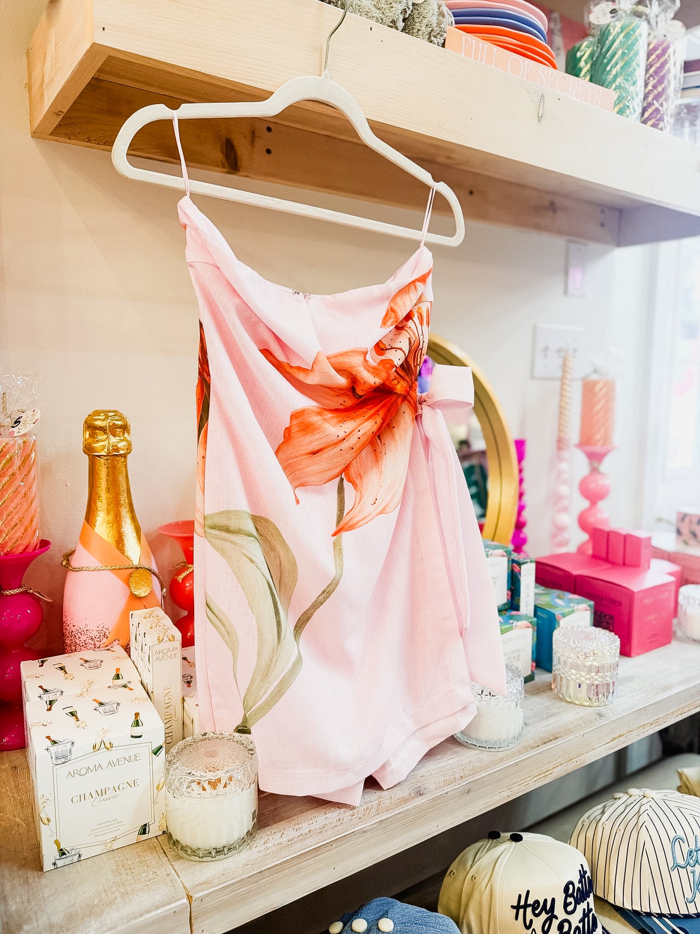Obsession Strapless Wrap Romper - Pink Floral