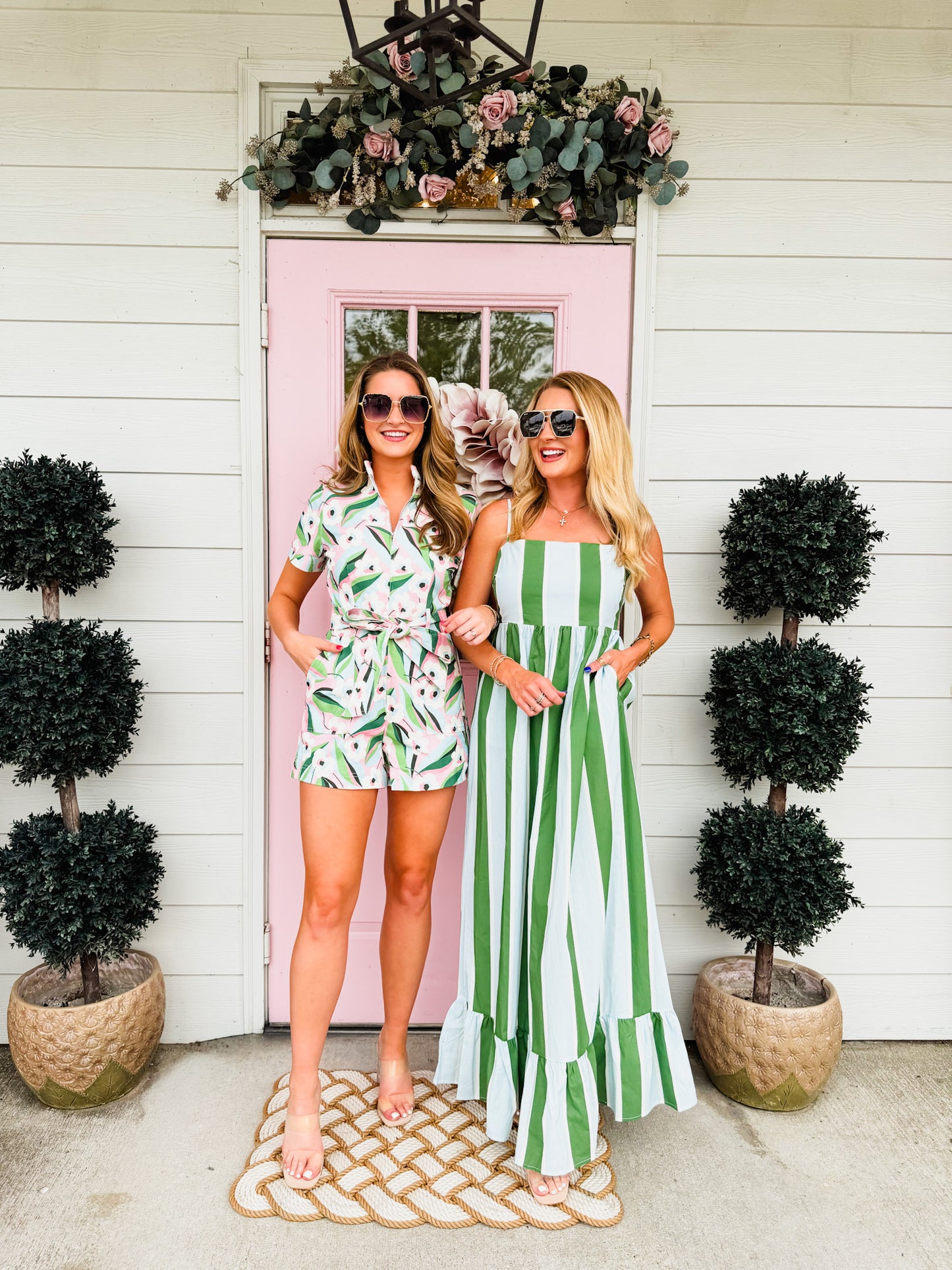 Speak Up Floral Print Front Zipper Belted Romper - Multi