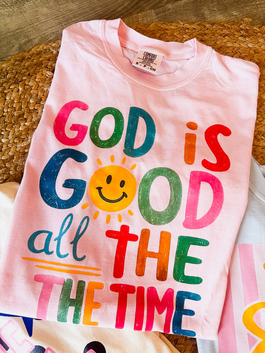 God Is Good Graphic Tee - Blossom