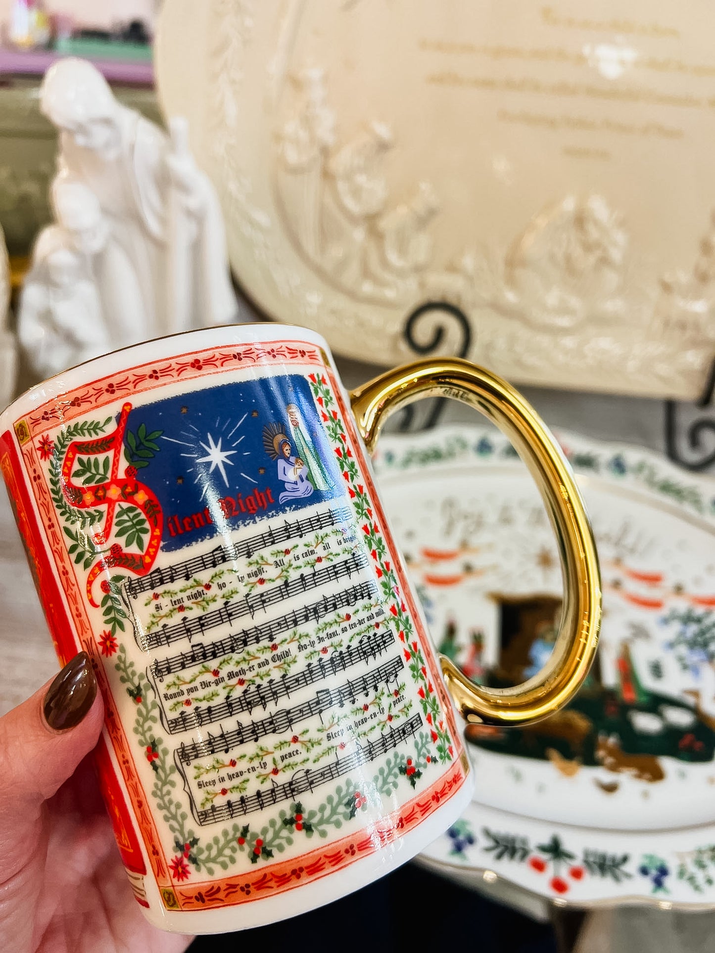 Rifle Paper Co. Christmas Carols Porcelain Mug
