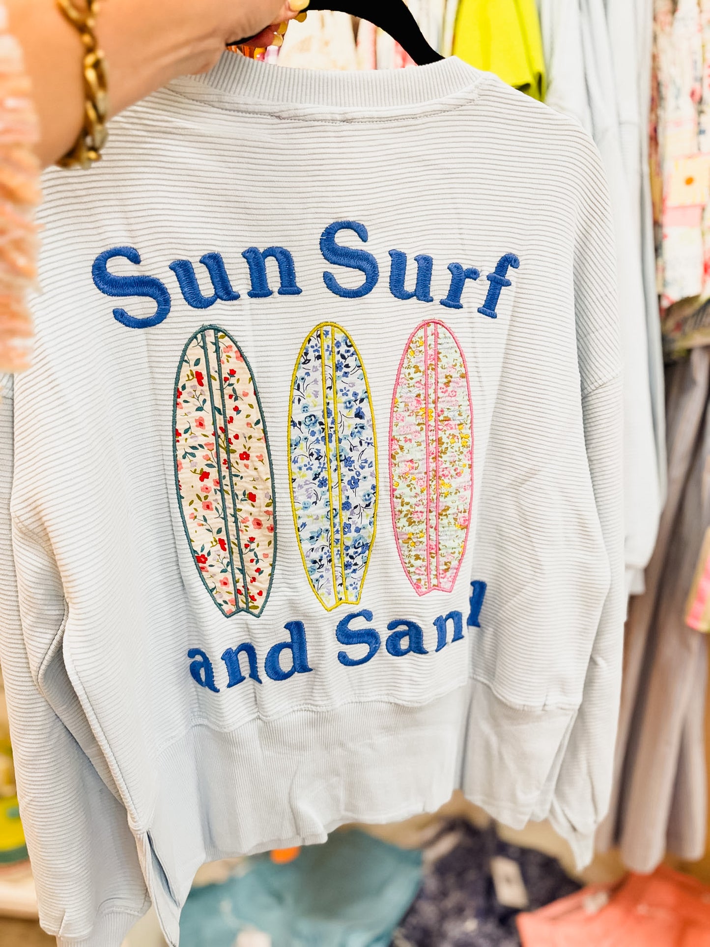 Simply Southern Surf Ribbed Crew Sweatshirt