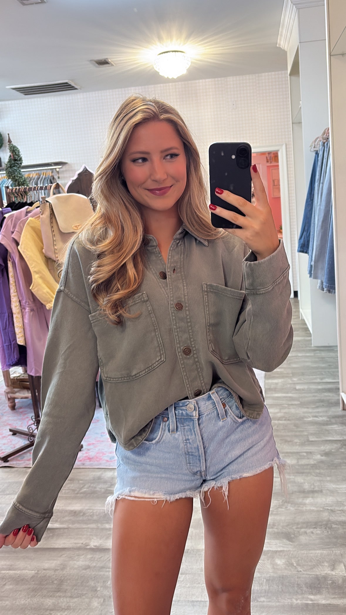 Z Supply All Day Cropped Knit Jacket - Hunter Green