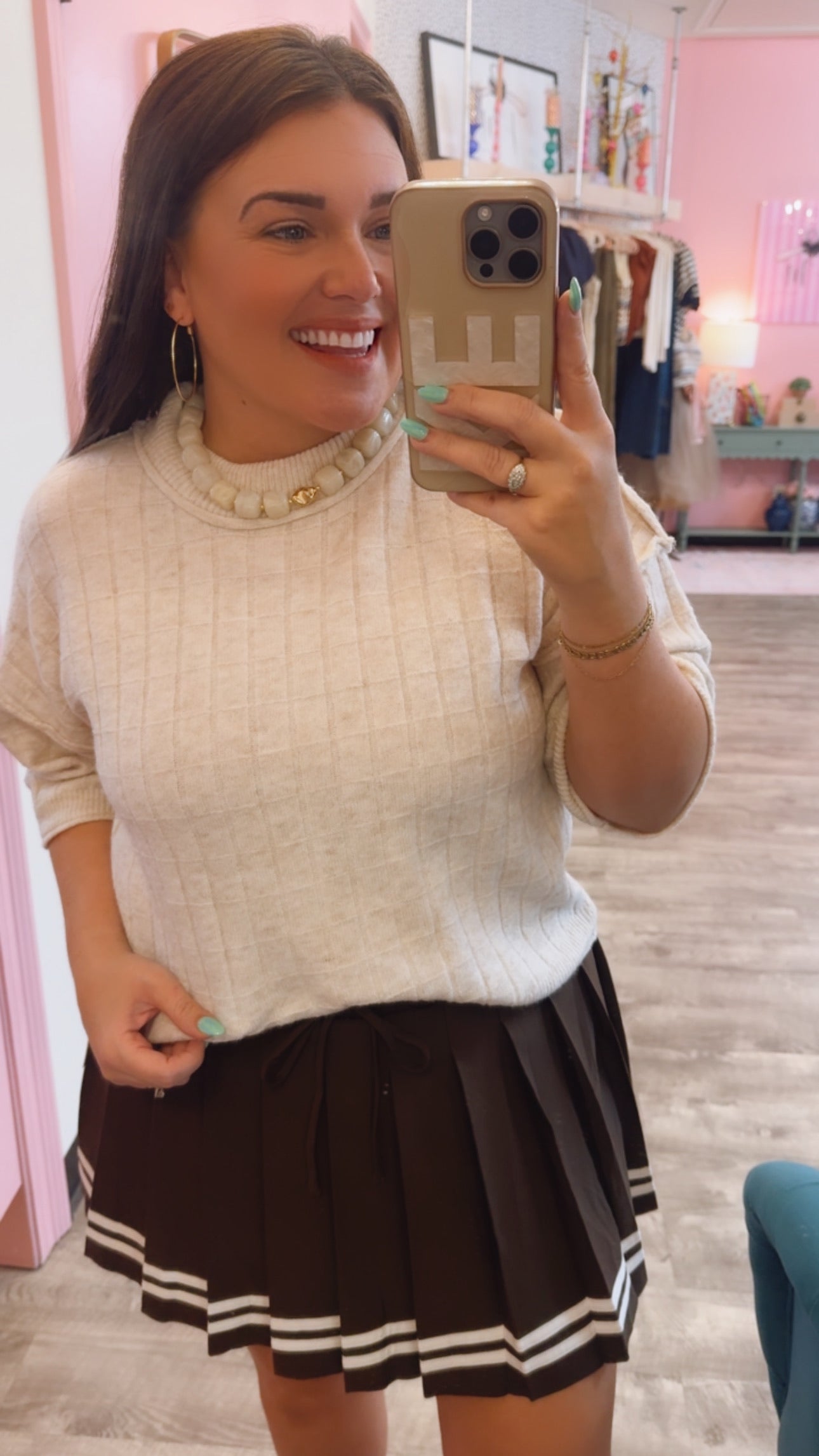 Start Up Ribbed Mock Neck Sweater - Oatmeal