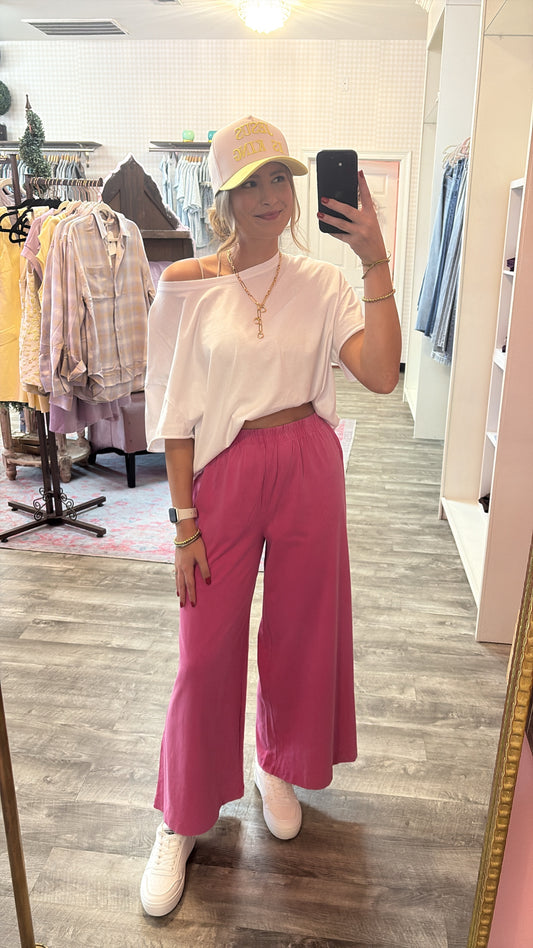 Z Supply Jersey Flare Pant - Island Pink