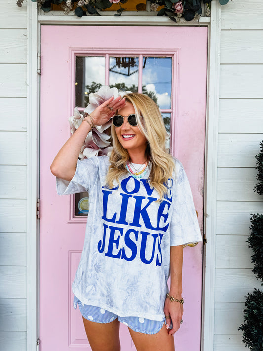 Love Like Jesus Camo Tee - Grey