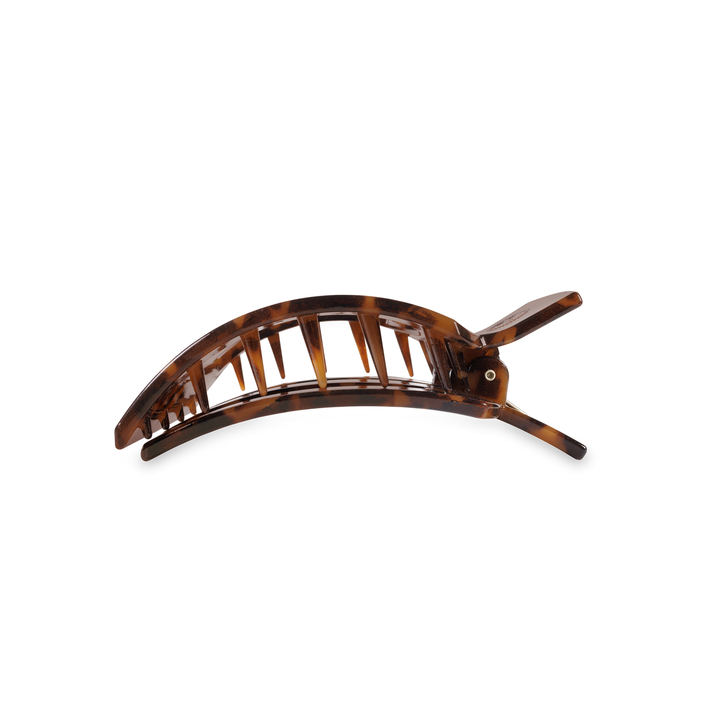 Teleties Square Flat Hair Clip | Med. | Tortoise