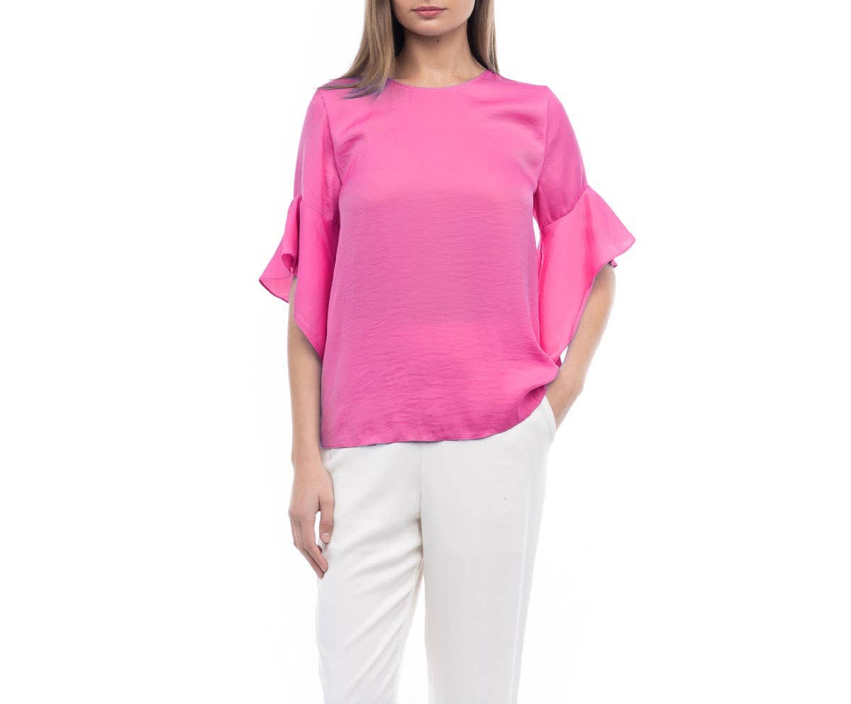What a Beauty Bell Sleeve Blouse