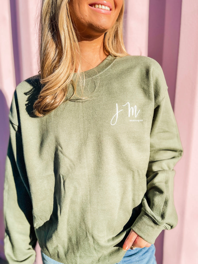 JM Simple Classic Sweatshirt - Military Green