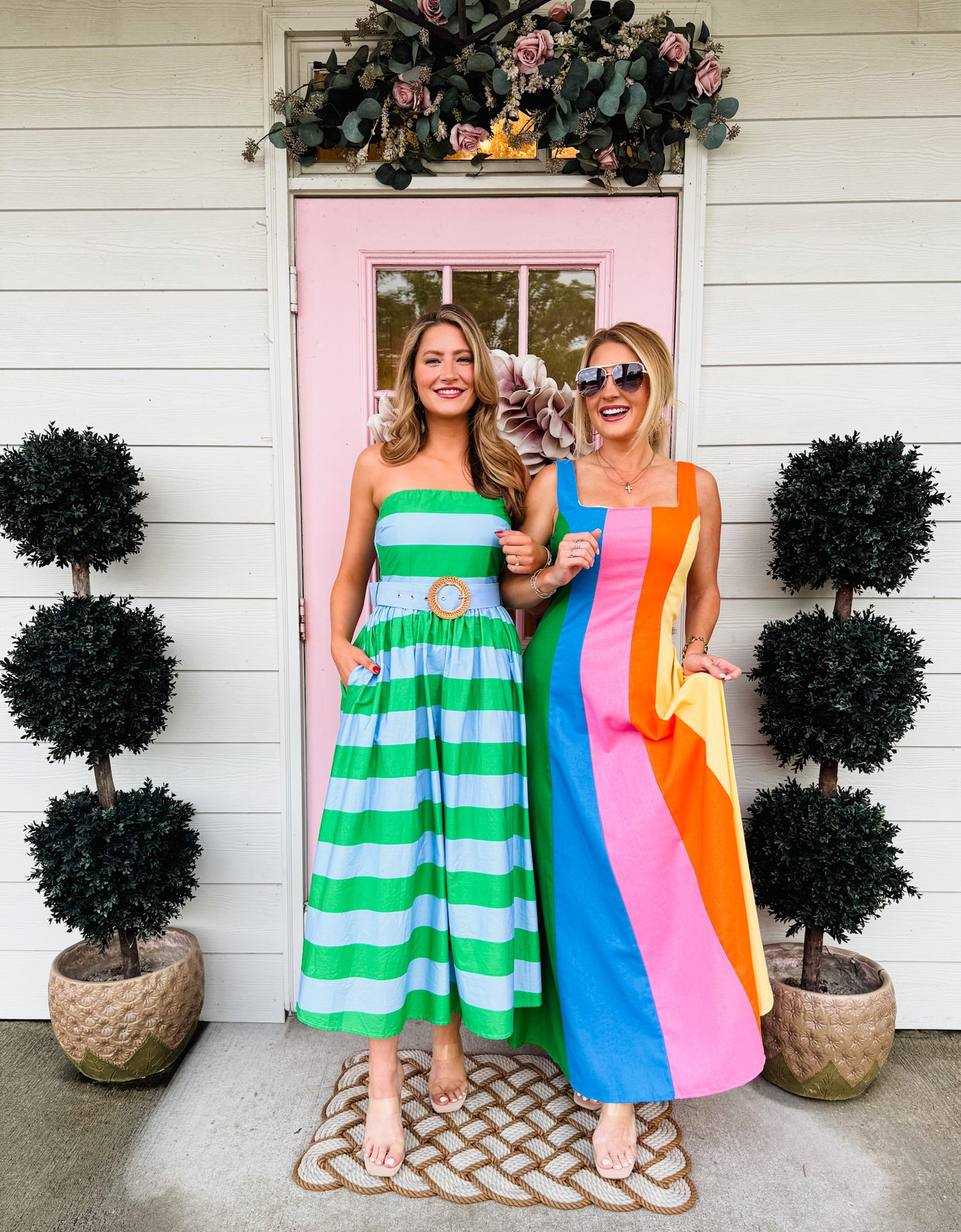 Colorblock Stripe Maxi Dress