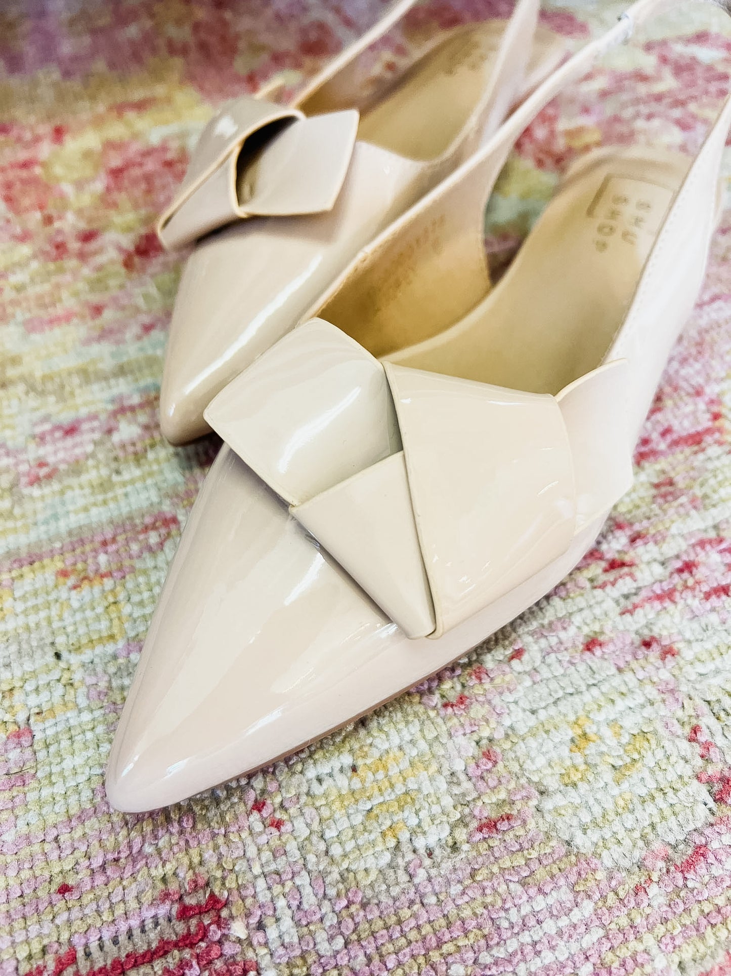 Shu Shop Audrey Slingback Flat - Nude Patent