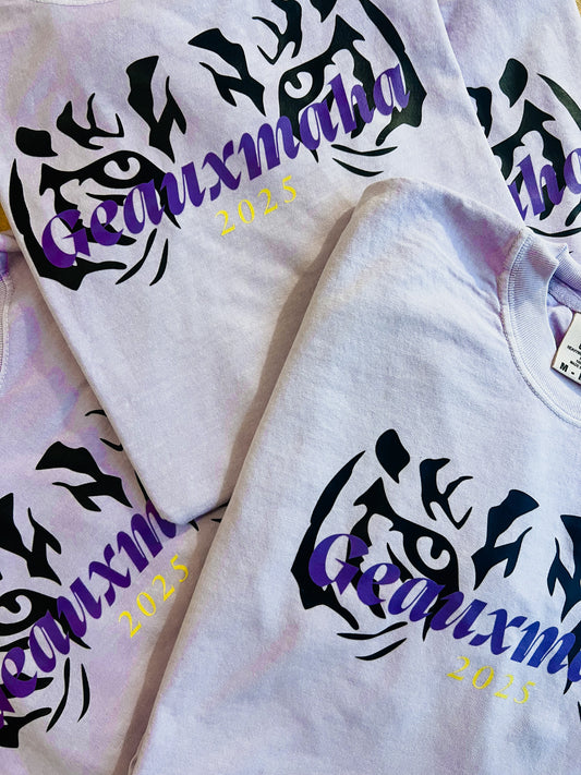 Geauxmaha Graphic Tee - Orchid