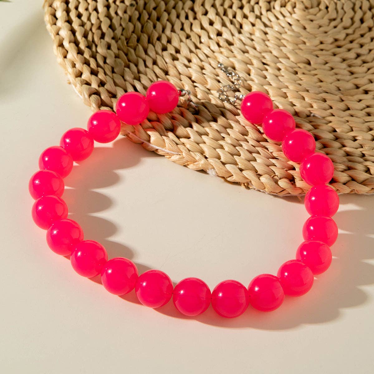 Dopamine Colorful Acrylic Beaded Necklace