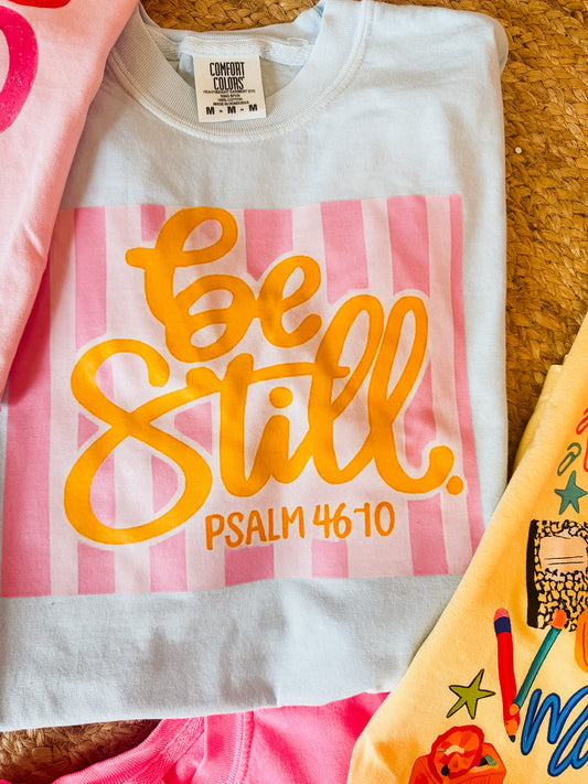 Be Still Graphic Tee - Chambray