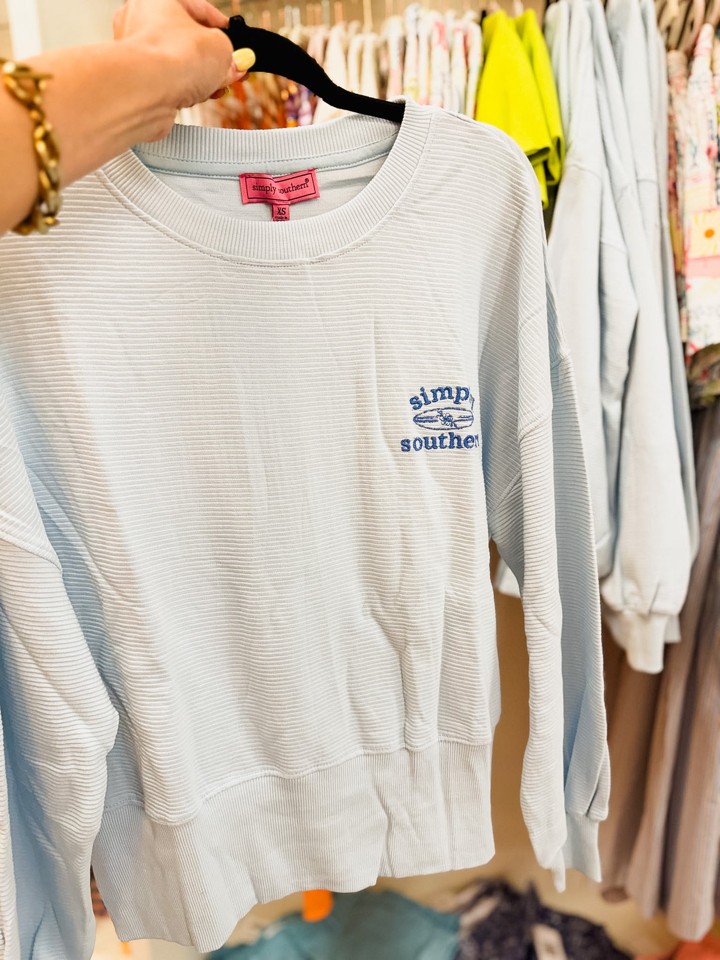 Simply Southern Surf Ribbed Crew Sweatshirt