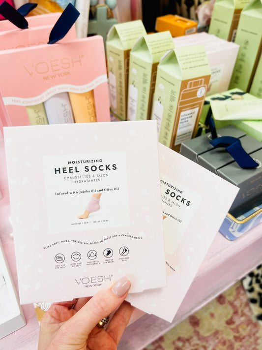 Voesh Pink Moisturizing Heel Socks