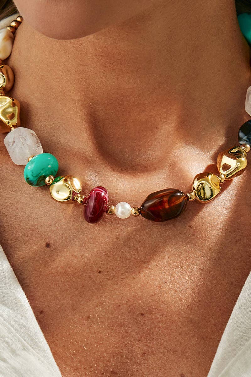 Bold Bead Statement Necklace
