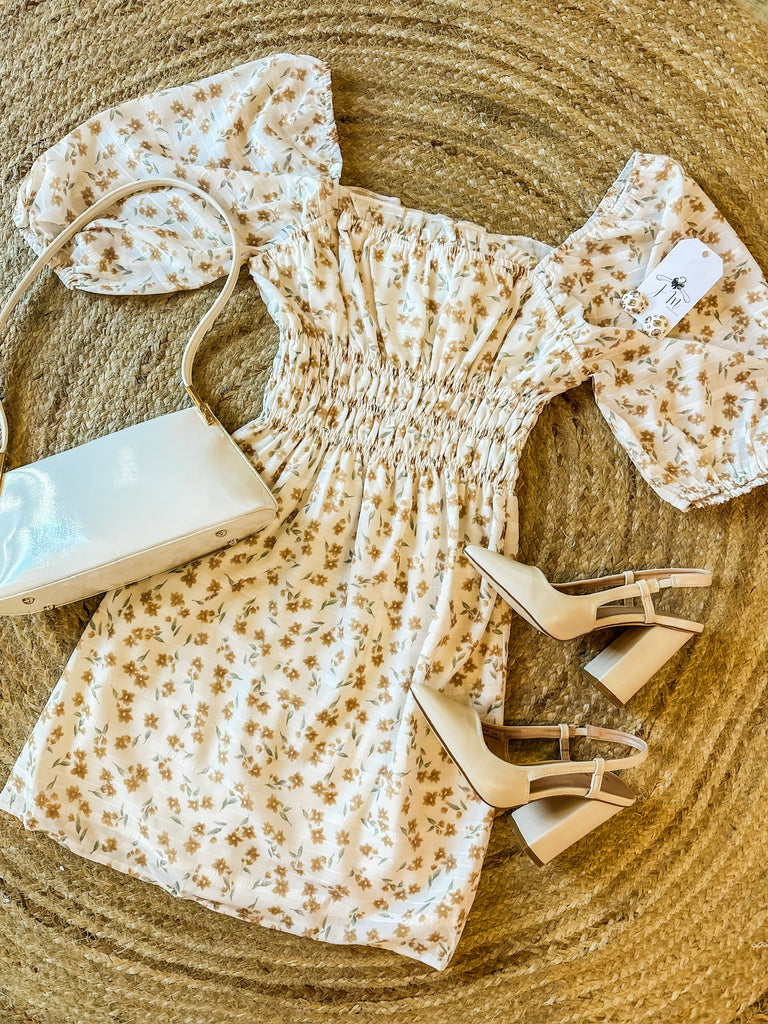Lucca Fun in Floral Short Sleeve Mini Dress