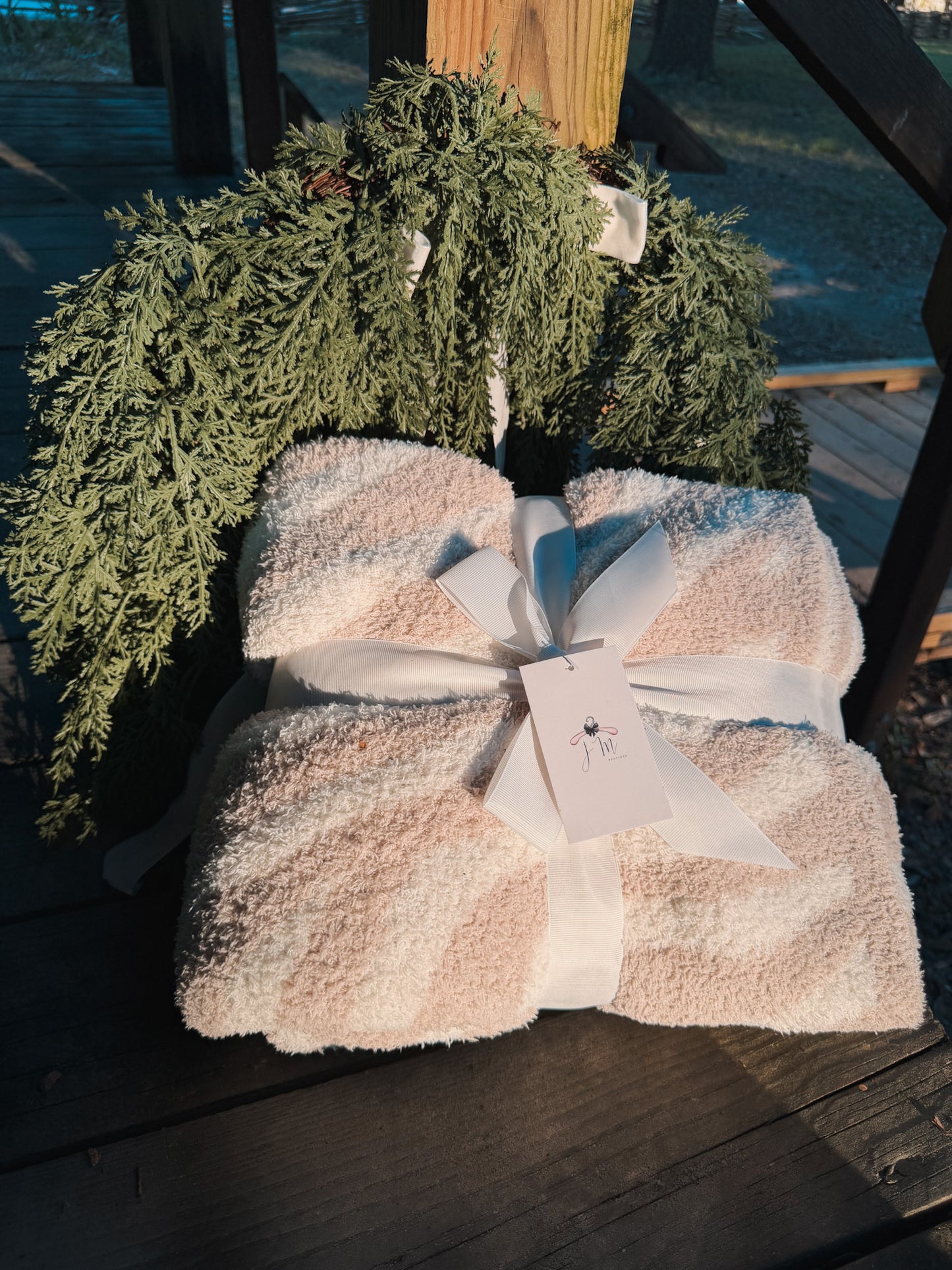 $30 JM BLANKET - TIGER STRIPE