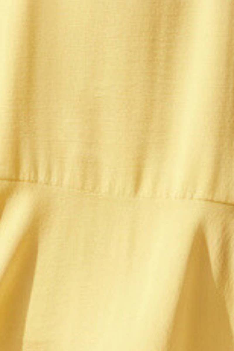 Stand Firm Fitted Long Sleeve Button Up Blouse - Pale Banana