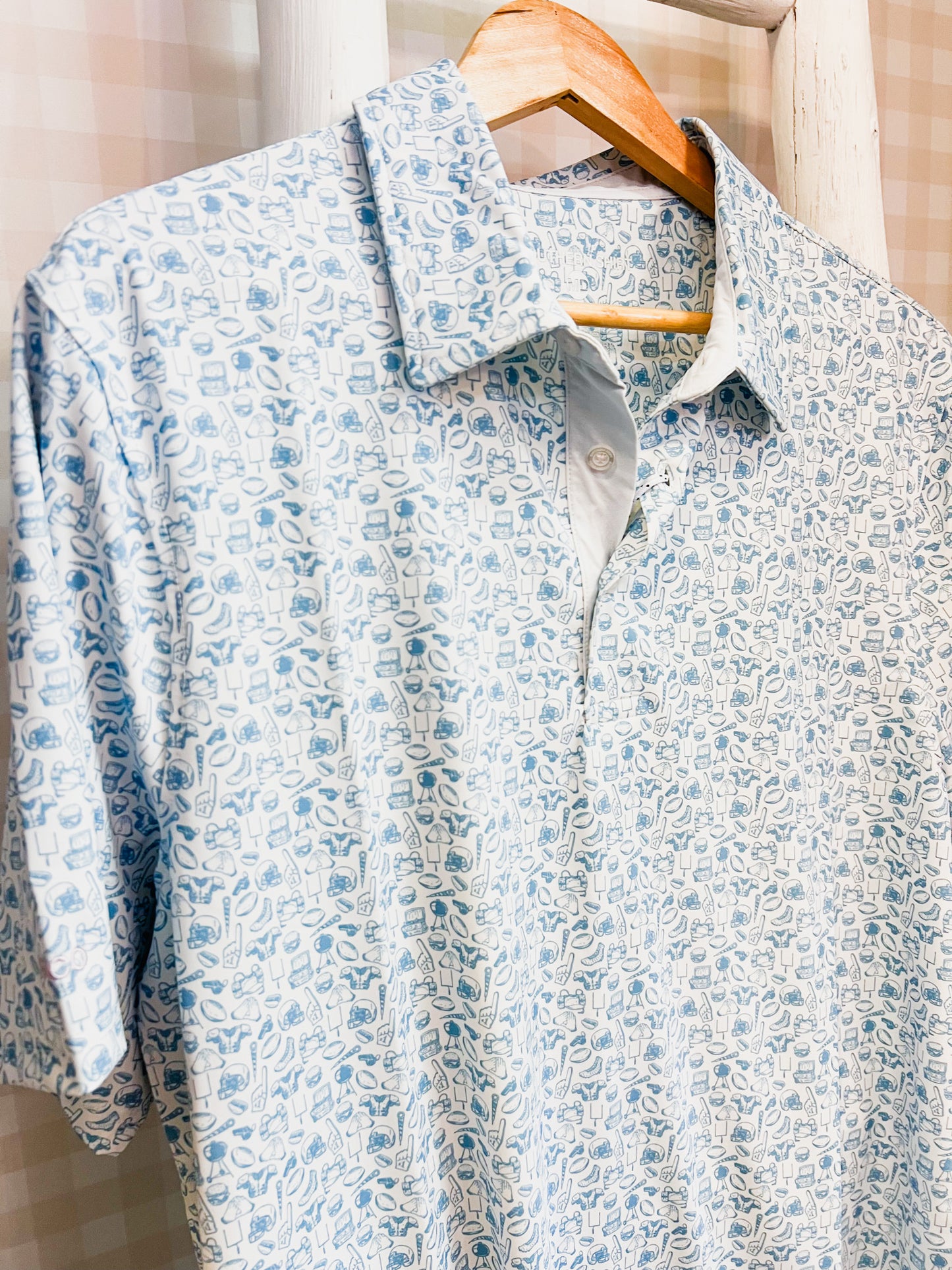 SSCO Biggest Fan Printed Polo - Powder Blue