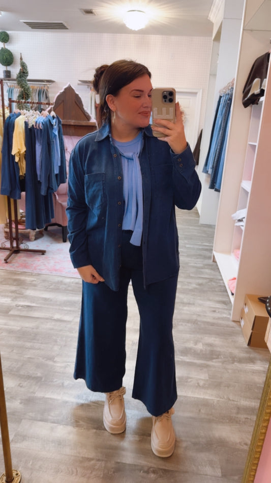 Z Supply Scout Jersey Denim Pant - Indigo