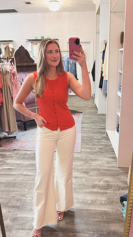 Dear John Fiona Wide Leg Side Braid - Cream