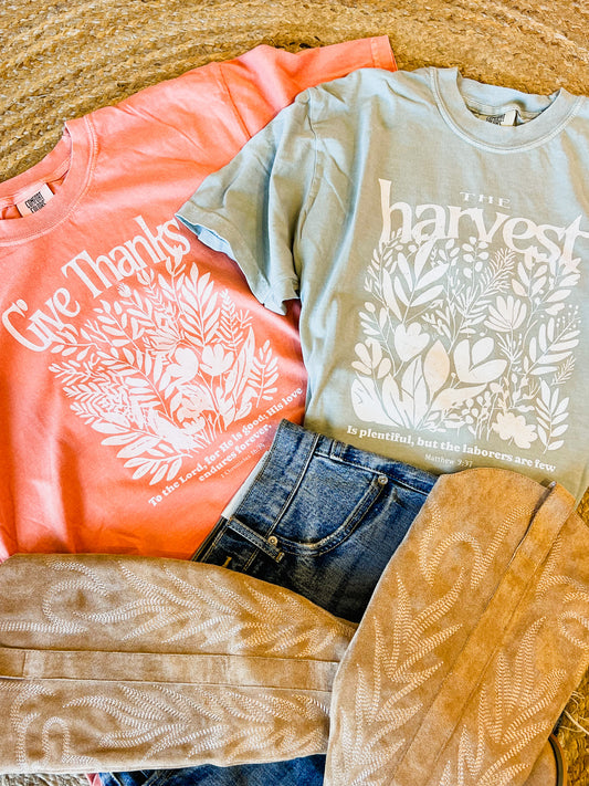 Give Thanks Graphic Tee - Melon