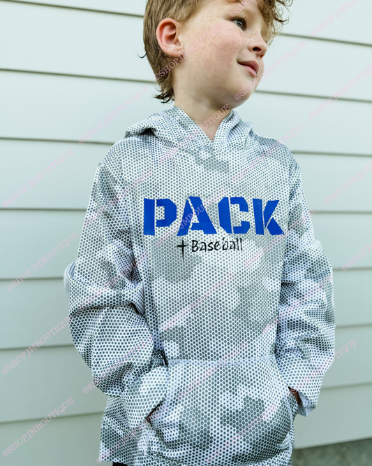 PRE ORDER Design 24 - Youth Camo Fleece Hoodie - White