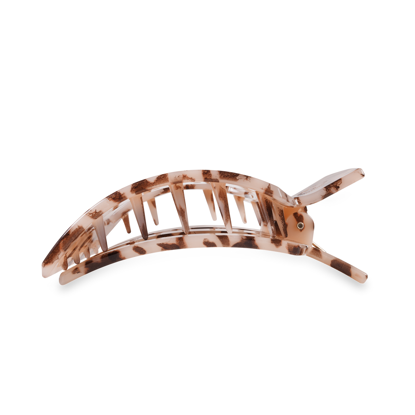 Teleties Square Flat Hair Clip | Large | Blonde Tortoise