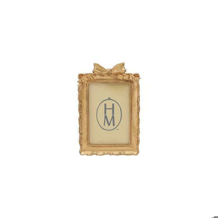 Hazel Mazel Photo Frame with Bow - Gold Finish