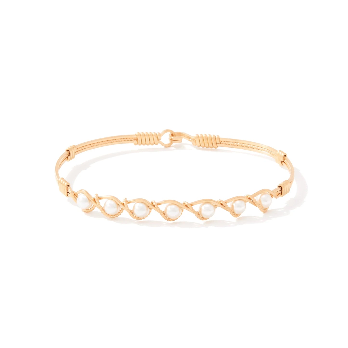 Simple Blessings Bracelet - 14K Gold Artist Wire / Crystal Pearl