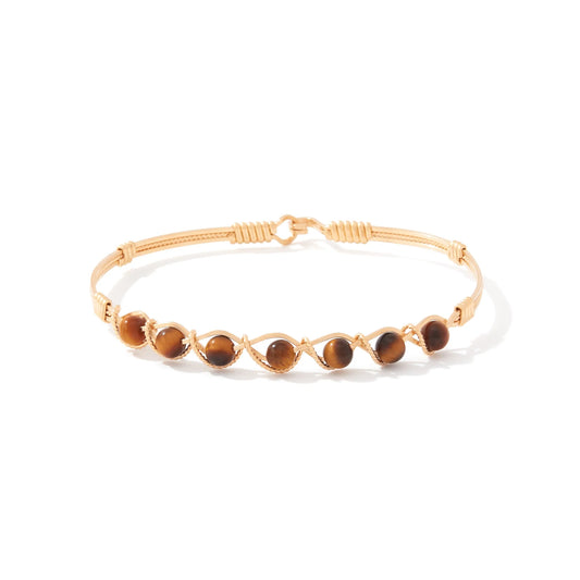 Simple Blessings Bracelet - 14K Gold Artist Wire / Tiger Eye