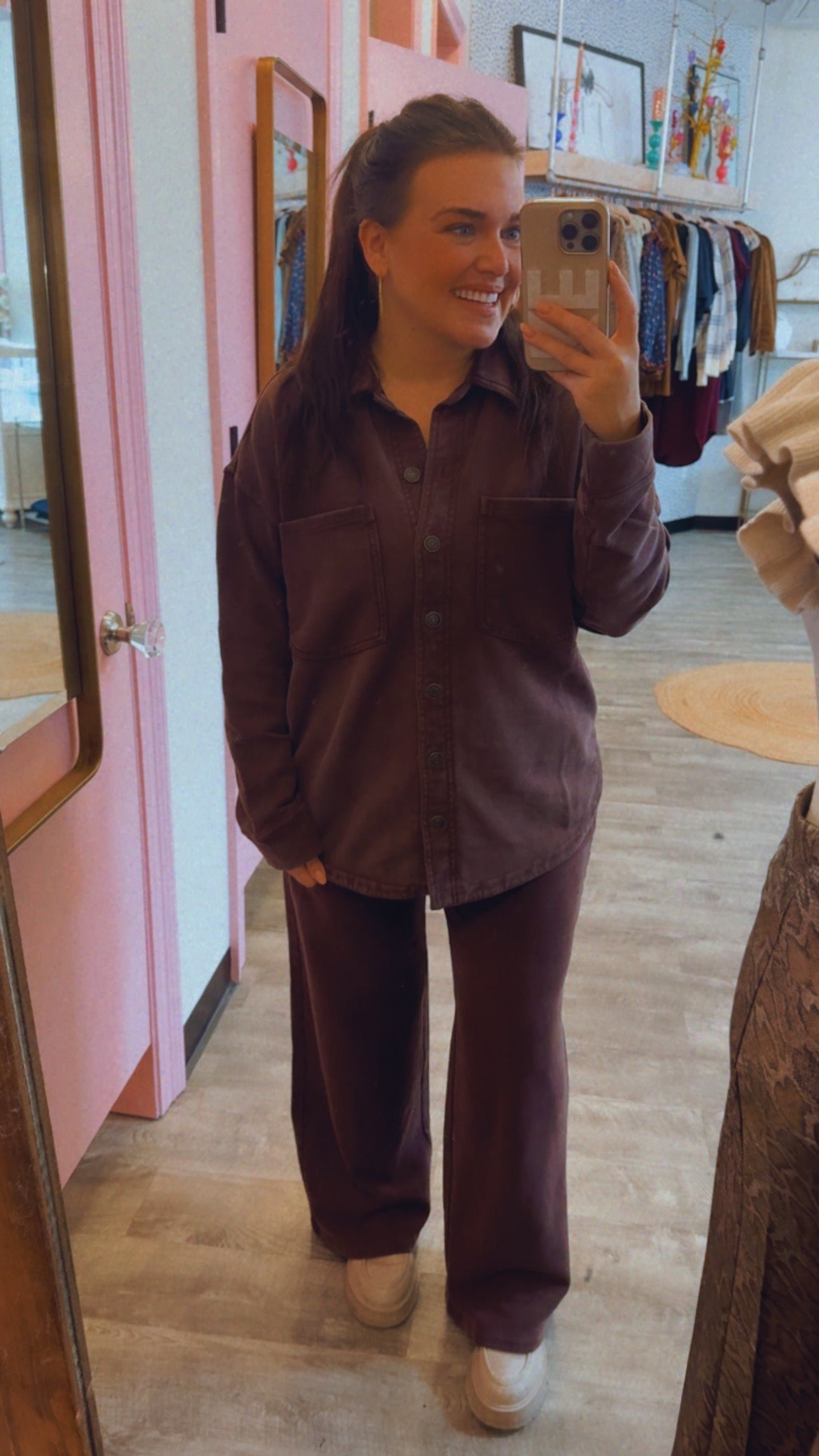 Z Supply All Day Knit Jacket - Chocolate Cherry