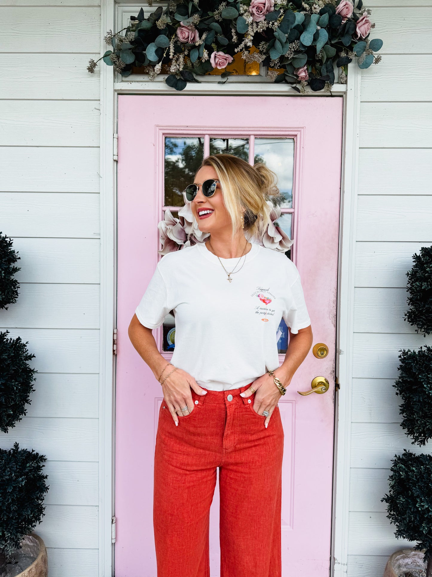 Z Supply Passion Martini Boyfriend Tee - Sea Salt