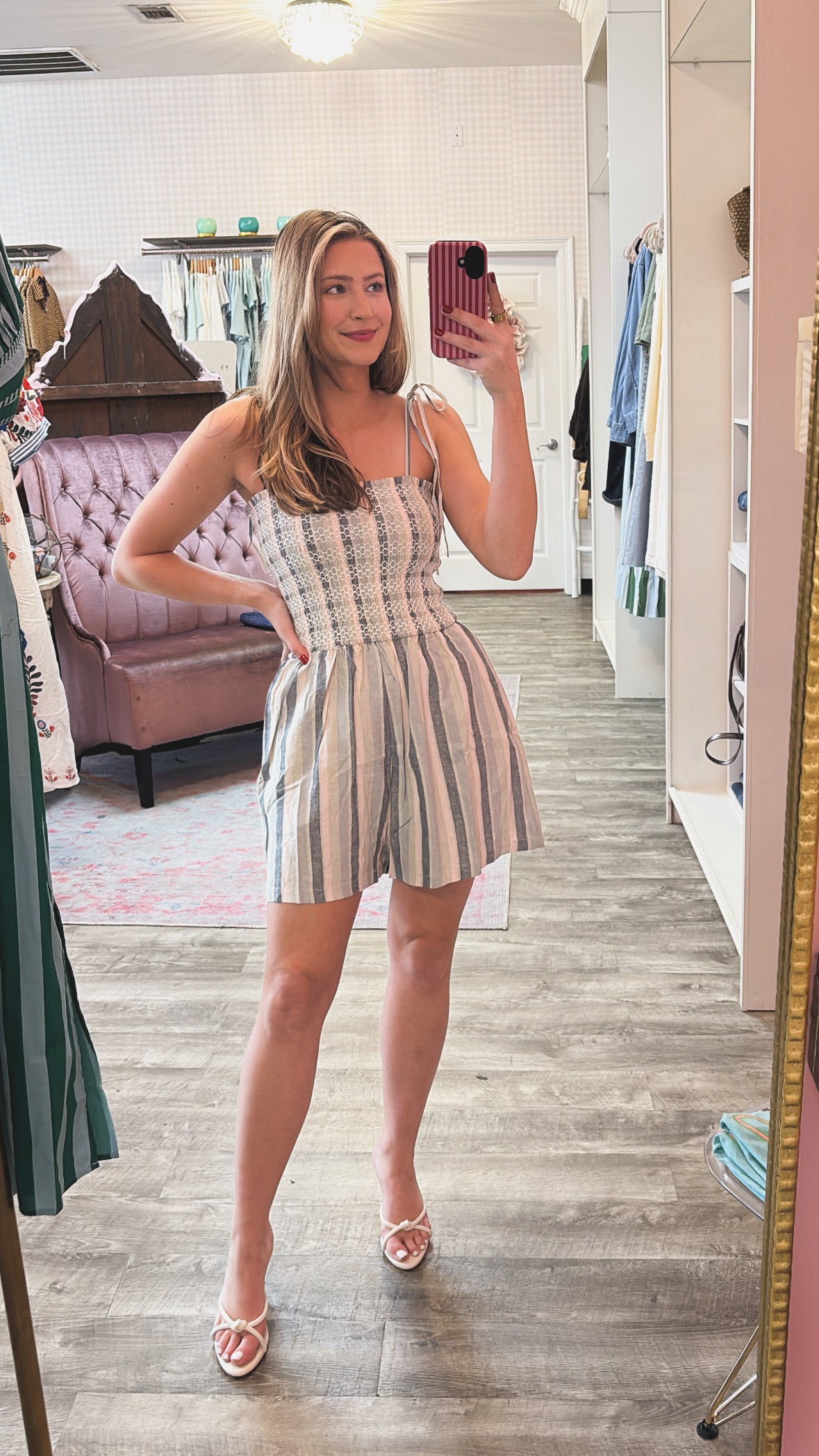 Sweetgrass Stripe Romper - Blue Multi