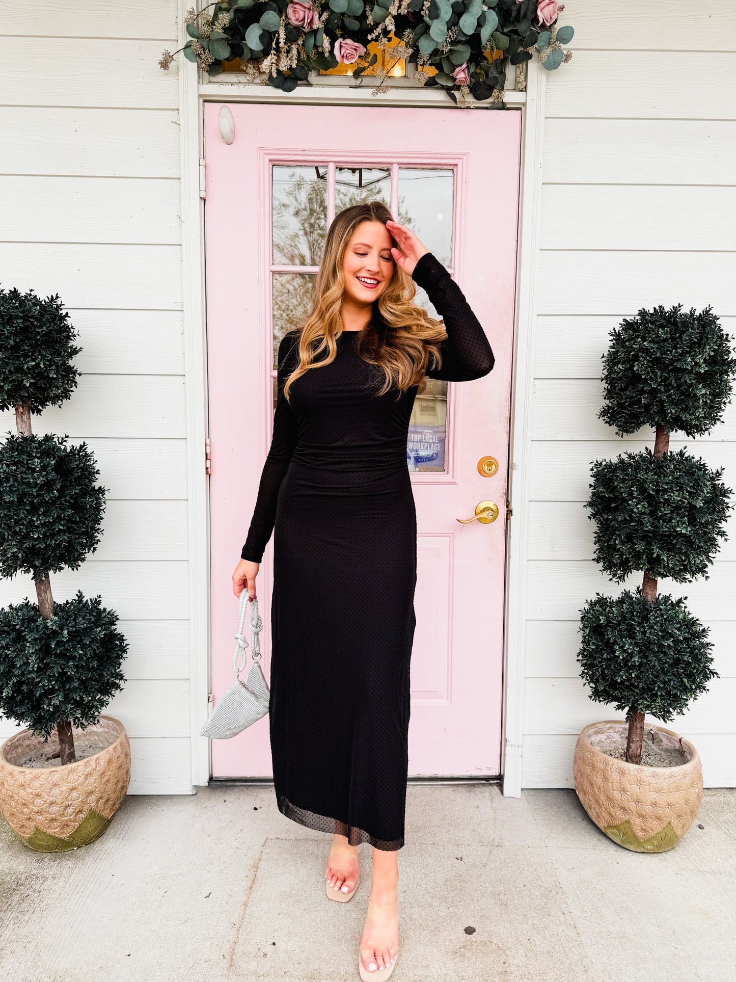 Z Supply Spellbound Mesh Midi Dress - Black