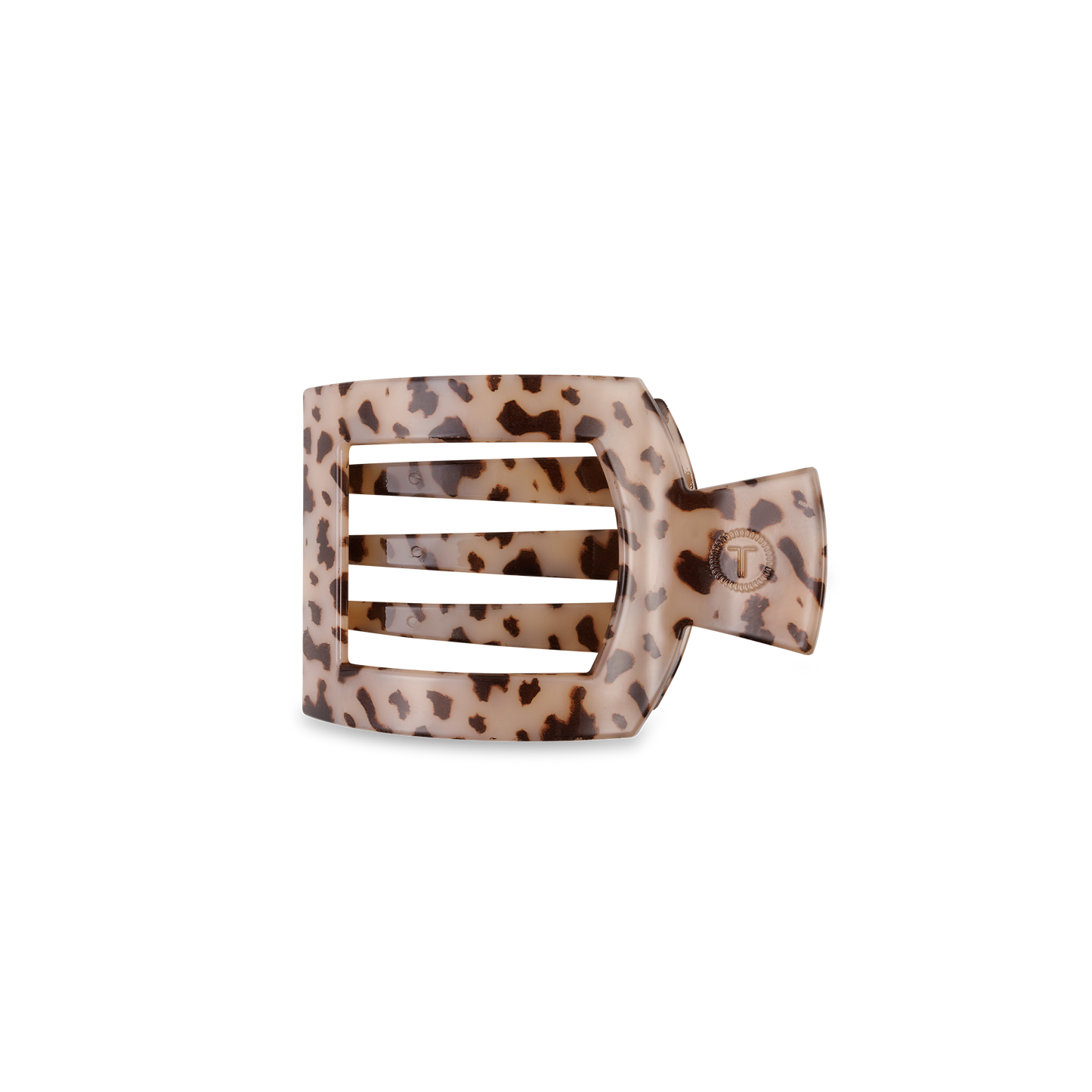 Teleties Square Flat Hair Clip | Small | Blonde Tortoise