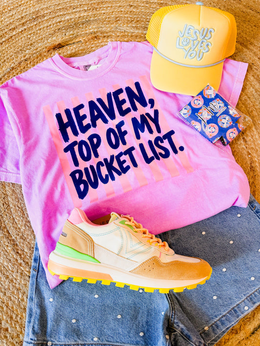 Heaven Graphic Tee - Neon Violet