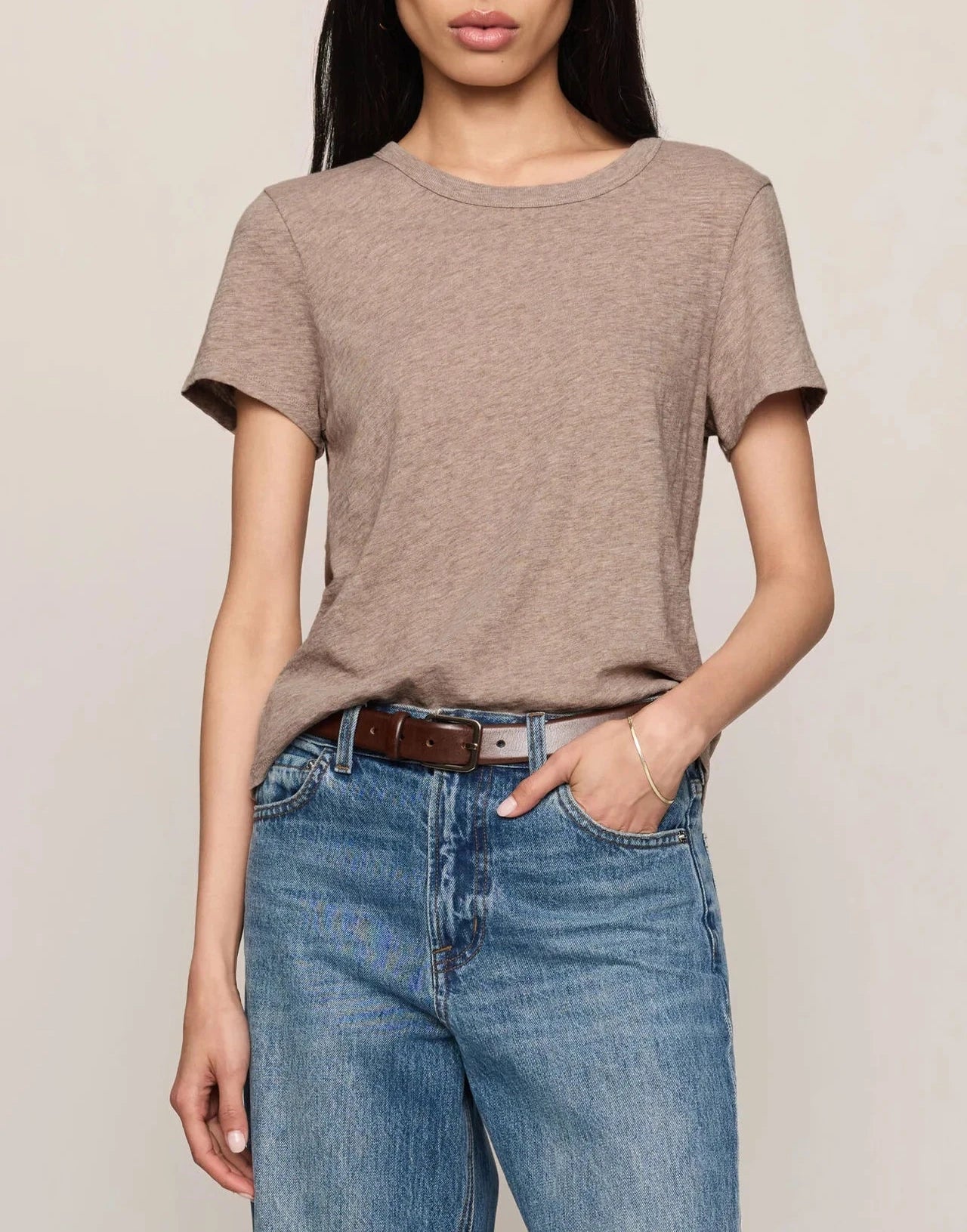Z Supply Junie Slub Tee - Heather Ash