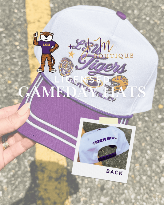 LSU Tigers Licensed Multi Logo Adjustable Hat - Purple/White