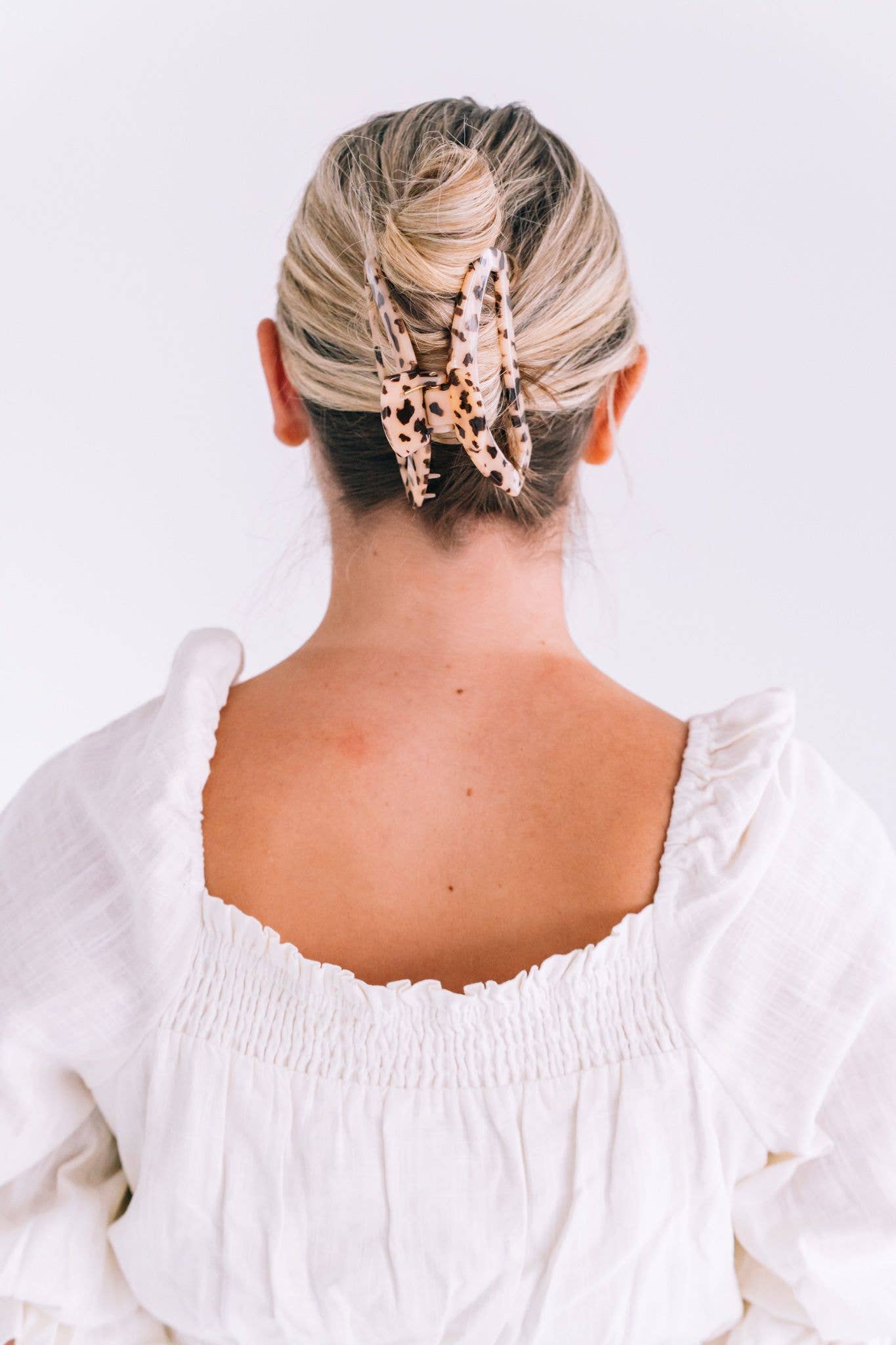 Teleties Open Hair Clip | Large | Blonde Tortoise
