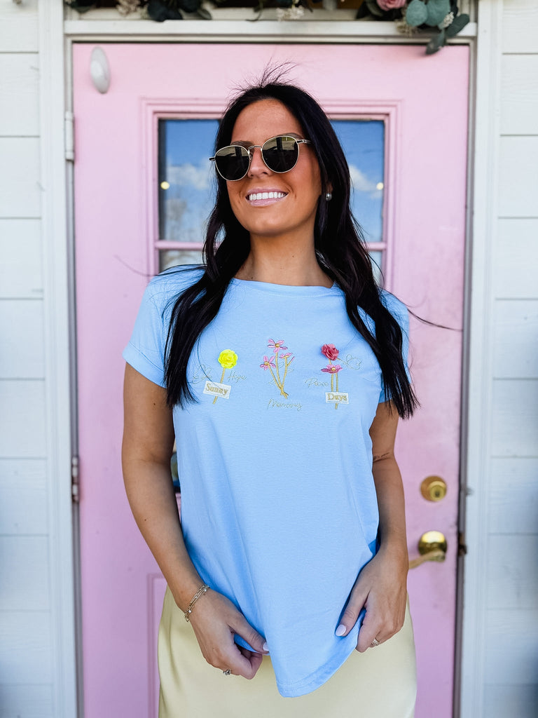 Sweet Spring Flower Detail Tee