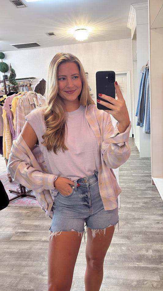 Z Supply Whisper Knit Top - Lavender Ice
