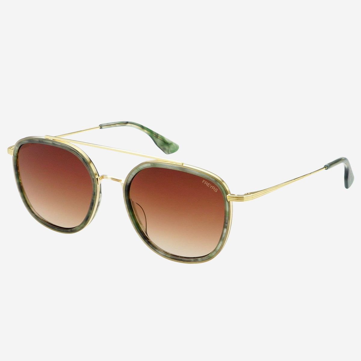 Freyrs Weston Acetate Round Unisex Sunglasses - Emerald